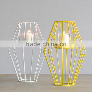 Table Top Wire made Candle Lantern With Multi Colours
