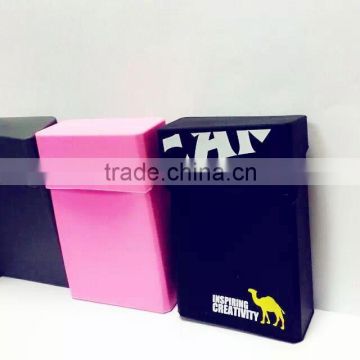 Cool brand pattern & letter printed silicone cigarette case