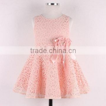 Best Quality 2016 Fashion Girls Lace Dress Girl's Princess Dress Kids Party Dress Flower Girl Dress