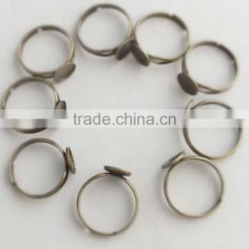 12mm Beauty Bronze ring settings!!! ring with blanks 100pcs for sale