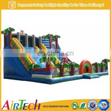 Inflatable high jumping slide for park