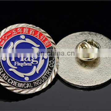 Factory enamel blank metal round pin badge for souvenir
