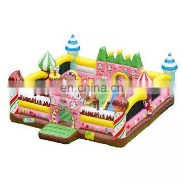 commercial grade PVC chocolate cake china inflatable fun city for sale