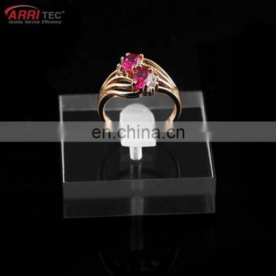 jewelry shop countertop window showcase clear jewelry ring display holder stand rack jewelry block for ring