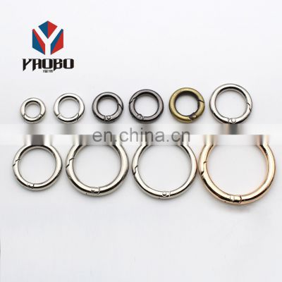 Metal Stainless Steel Gate Round Ring Carabiner Snap Clip Open Hook Spring O Ring