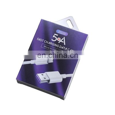 Wholesale Custom Design Card Paper USB Charger Cable Paper Box Mobile accessories Packaging box