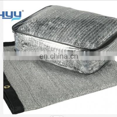 Knitted Aluminum Reflective Shade Cloth Aluminum Foil Shade Net For Car/Agriculture/Greenhouse