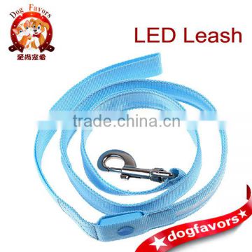 LED Leash Lead Dog Pet Rope Belt Flashing Light Harness Safety Glow Blue