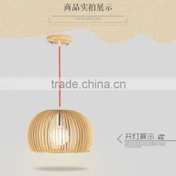 JK-8005B-01 Wooden LED pendant light interior decoration natural wood commercial led pendant lighting
