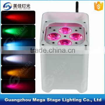 4x18w rgbwa+uv 6in1 wireless battery color changing led uplight