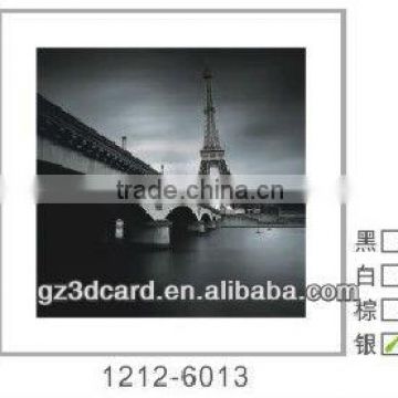 Modern PS lenticular 3D wall picture Eiffel Tower pioneer in China