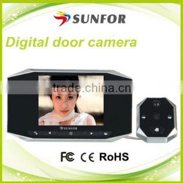 3.5 inch high definition motion detection door camera with recorder