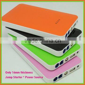 16mm Ultra-Thin Jump Starter For 12V Petrol Car battery jump starter power bank