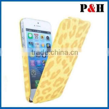 2015 High Quality Leopard Flip Leather phone Case for mobile phone