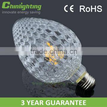 25000h lifespan ce rohs 2200k led edison bulb filament light