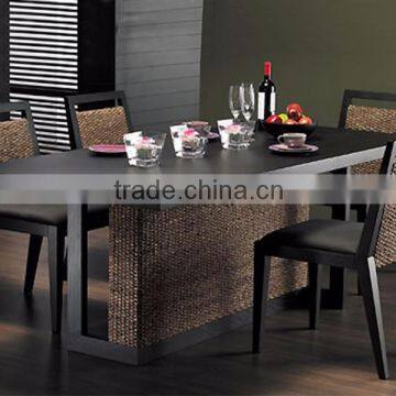 Wicker chair - Water hyacinth material with four chairs