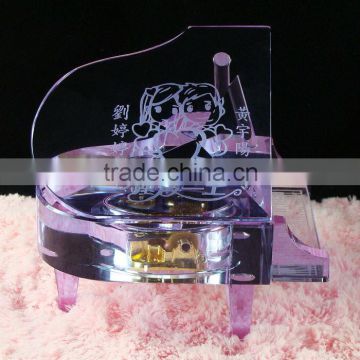 Beautiful crystal music instrument / piano model for souvenirs gifts & home decoration 2015