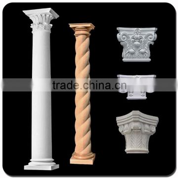 Hand carved and customized natural marble doric columns
