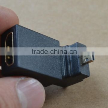 Micro HDMI Male to HDMI Female Right Angle Elbow Adapter HDTV Sync to DVs/Cameras/Game Consoles