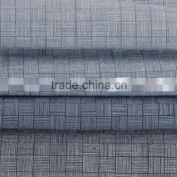 100 Cotton Checked Chambray Fabric Accept LC Payment