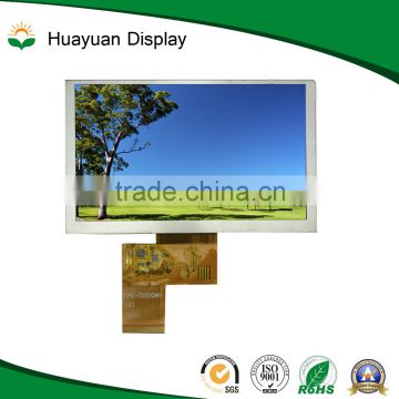 5 inch LCD Screen Car Color Monitor, 480x272 lcd display for Security TFT Monitor