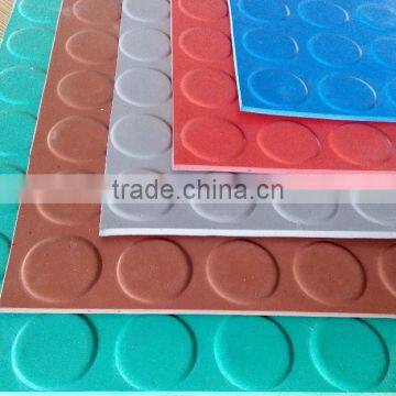 non-slip round stud rubber floor mat