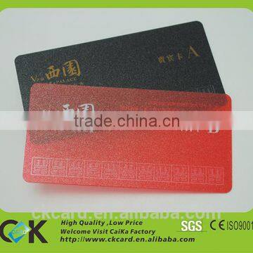 Fancy design frosted surface plastic transparent business card printing