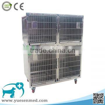 2017 top quality dog cat veterinary animal stainless steel vet hospital cage