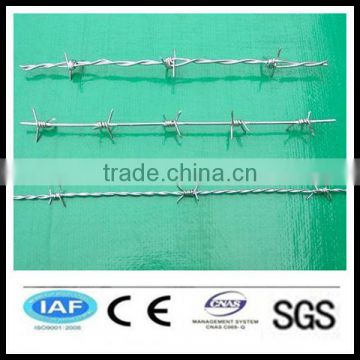 wholesale China CE&ISO certificated pvc coated barbed wire(pro manufacturer)