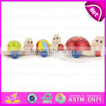 High quality creative educational toddler toys vehicle drag and pull toy for children W05B104