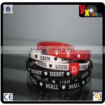 ONE 1 DIRECTION SILICONE WRISTBAND BRACELET/all full sexy picture