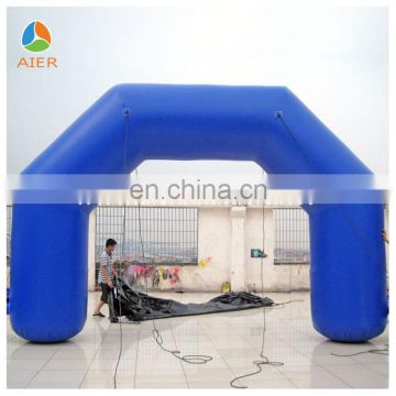 Coustom make bule inflatable finish line arch