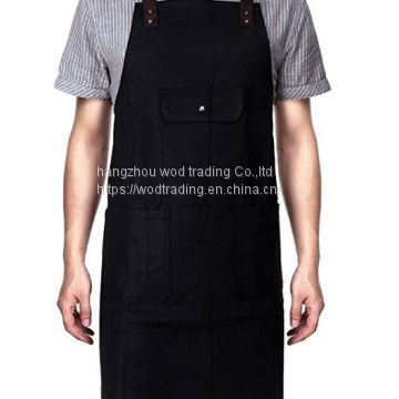 waxed canvas work apron waterproof with tool pockets for men and women