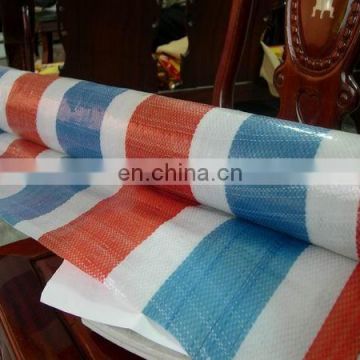 windbreaker double sides blue white stripe pe tarpaulin for market stall shade