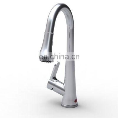Single handle pull out upc touchless kitchen faucet