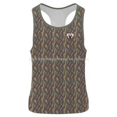 sublimated custom polyester singlet with fashionable design