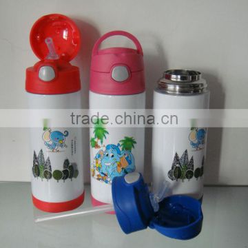 350ml steel thermo bottle with cup, push button stopper BL-1051