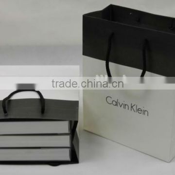 commercial paper bag with inner box, paper shopping bag for cloth underware
