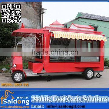 Shanghai manufacturer crepe cart mobile food truck vintage food carts design