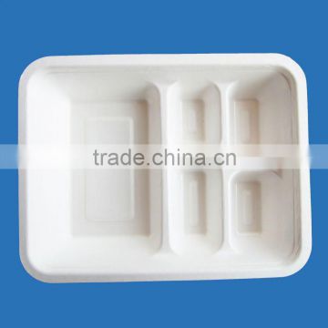 Disposable coated compostable food tray