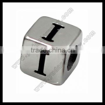 high quality cube alphabet letter beads