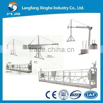 Aluminum alloy suspended platform/cradle/gondola with 1000kg counter weight for facade cleaning and maintenance