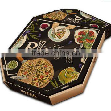 Customized corrugated pizza slice box with printing