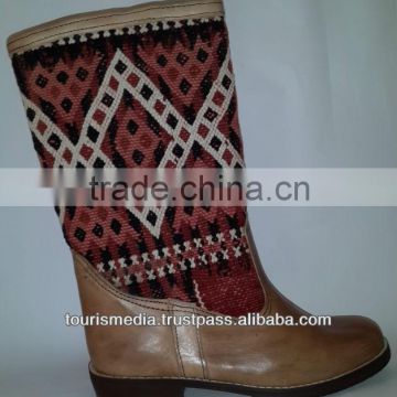 handmade moroccan kilim boots size 41 - ref01nov2