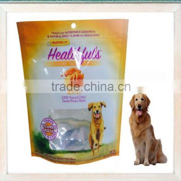 stand up dog food packaging bag with euro hole