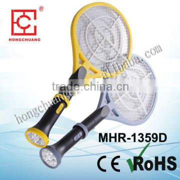 MHR-1359D Large Rechargeable Fly Swatter Mosquito Catcher with LED Torch
