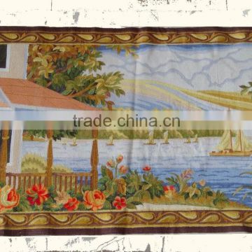Scenery style embroidery wall hanging in stock 50pcs