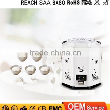 Round Shape Stainless Steel Electric Rice Cooker with Cooking and Keep Warm Function