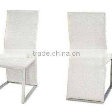 dining chairs with chromed legs&PVC