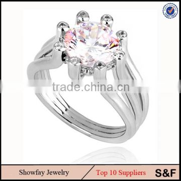 Simple Gold Ring Designs New Design 18KGP Designs White Gold Ring